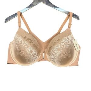Soma Bra Womens 40D Tan Stunning Support Posture Floral Lace Front Closure NWT